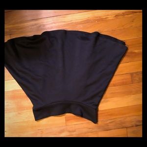 Black nylon skater skirt